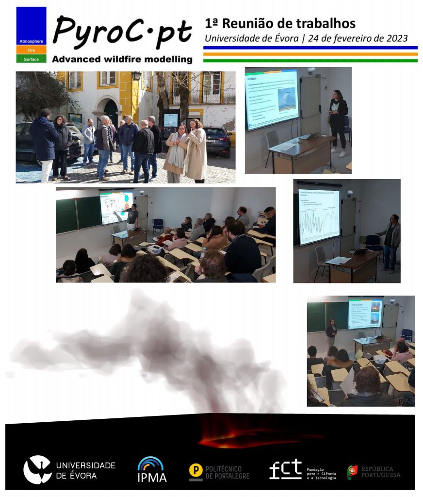 PyroC - 1ª Reunião de trabalhos |  Universidade de Évora | 24 de fevereiro de 2023